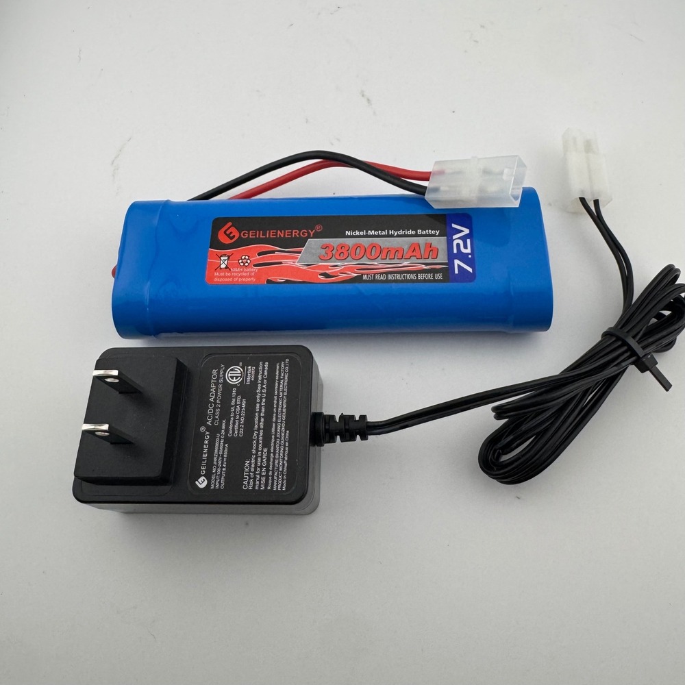 Geilienergy 7.2V 3800mAh NiMH Battery Pack with AC Adapter Charger RC Hobby Blue